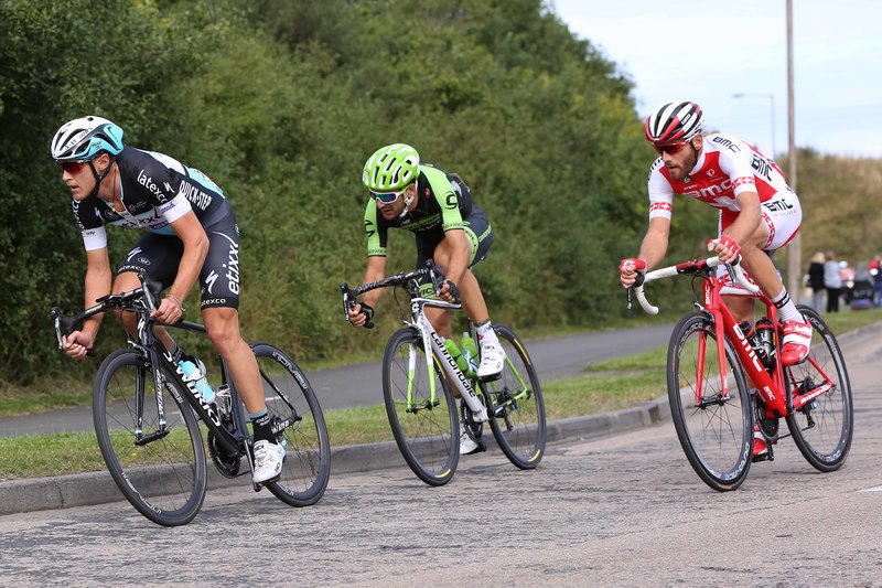 Tour of Britain - stage 4 - Cycling: 12th Tour of Britain 2015/ Stage 4
WYSS Danilo (SUI)/ TRENTIN Matteo (ITA)/ MARANGONI Alan (ITA)/ Escape/
Edinburgh - Blyth (217.4Km)/
Rit Etape / Tour of Britain / (c)Tim De Waele 