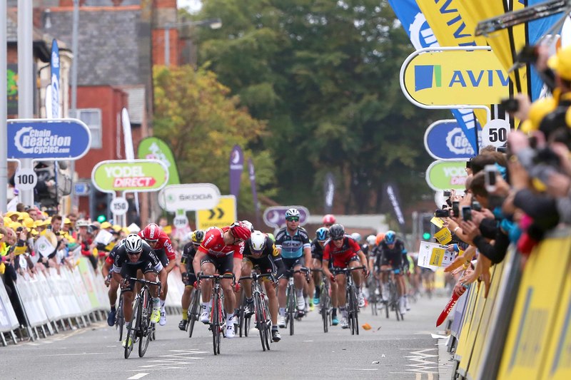 Tour of Britain - stage 4 - Cycling: 12th Tour of Britain 2015/ Stage 4
Arrival Sprint/ GAVIRIA Fernando (Col)/ GREIPEL Andre (Ger)/ BOASSON HAGEN Edvlad (Nor)/
Edinburgh - Blyth (217.4Km)/
Rit Etape / Tour of Britain / (c)Tim De Waele 