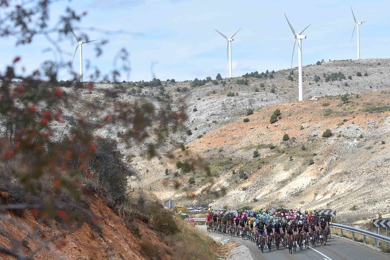 Vuelta a España - stage 18 - Cycling: 70th Tour of Spain 2015 / Stage 18
Illustration Illustratie / Peleton Peloton / Wind Mill Moulin Molen / Landscape Paysage Landschap /
Roa-Riaza (204Km)/ 
Rit Etape / Vuelta Tour d'Espagne Ronde van Spanje /(c)Tim De Waele 