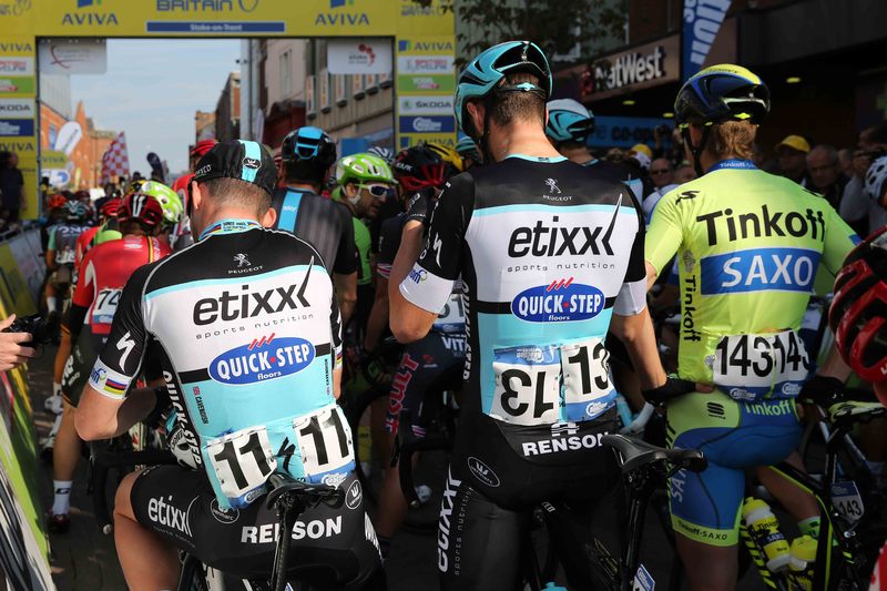Tour of Britain - stage 6 - Cycling: 12th Tour of Britain 2015/ Stage 6
Start Departure Vertrek /  CAVENDISH  Mark (Gbr)/ RENSHAW  Mark (Aus)/ SAGAN  Juraj (Svk)/ 
Stoke-on-Trent - Nottingham (192.7Km)/
Rit Etape / Tour of Britain / (c)Tim De Waele 