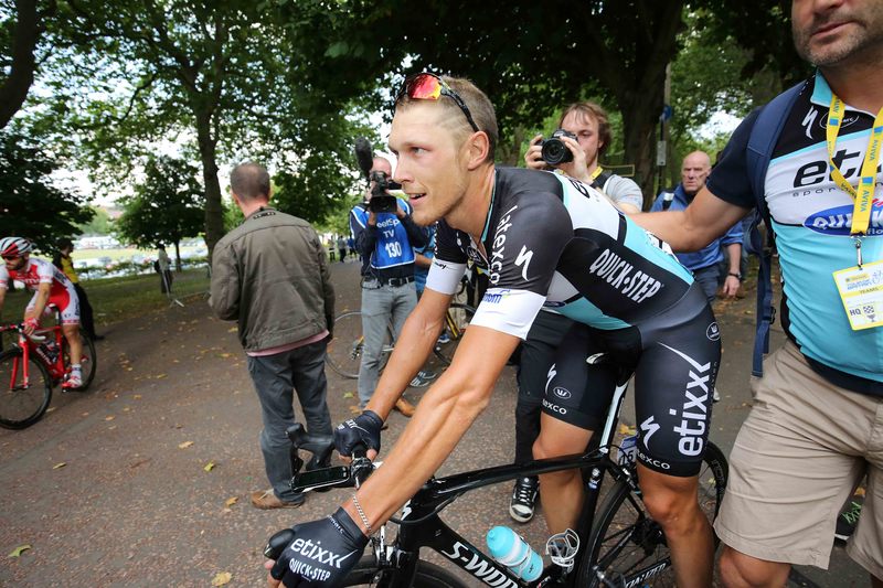 Tour of Britain - stage 6 - Cycling: 12th Tour of Britain 2015/ Stage 6
Arrival/ TRENTIN  Matteo (Ita) Celebration Joie Vreugde / 
Stoke-on-Trent - Nottingham (192.7Km)/
Rit Etape / Tour of Britain / (c)Tim De Waele 