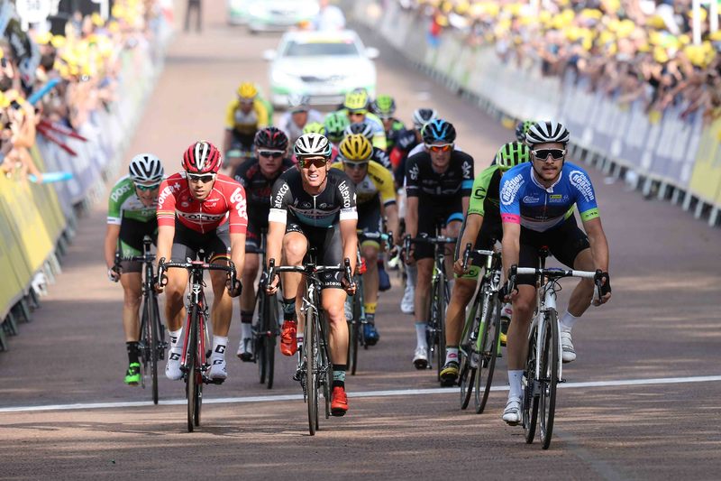 Tour of Britain - stage 6 - Cycling: 12th Tour of Britain 2015/ Stage 6
Arrival/ Sprint / Zdenek STYBAR (Cze)/ Jens DEBUSSCHERE (Bel)/ Alex PETERS (GBr) / 
Stoke-on-Trent - Nottingham (192.7Km)/
Rit Etape / Tour of Britain / (c)Tim De Waele 