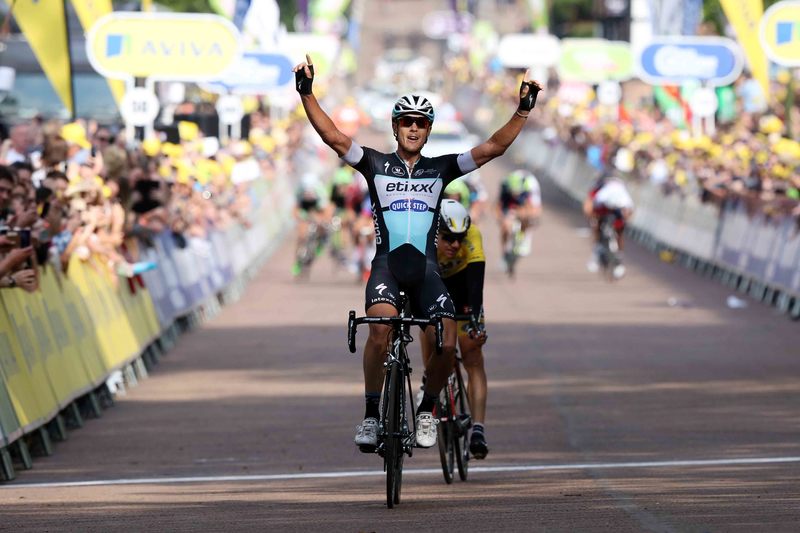 Tour of Britain - stage 6 - Cycling: 12th Tour of Britain 2015/ Stage 6
Arrival/ TRENTIN  Matteo (Ita) Celebration Joie Vreugde / 
Stoke-on-Trent - Nottingham (192.7Km)/
Rit Etape / Tour of Britain / (c)Tim De Waele 