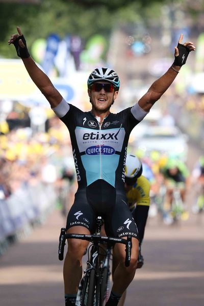 Tour of Britain - stage 6 - Cycling: 12th Tour of Britain 2015/ Stage 6
Arrival/ TRENTIN  Matteo (Ita) Celebration Joie Vreugde / 
Stoke-on-Trent - Nottingham (192.7Km)/
Rit Etape / Tour of Britain / (c)Tim De Waele 