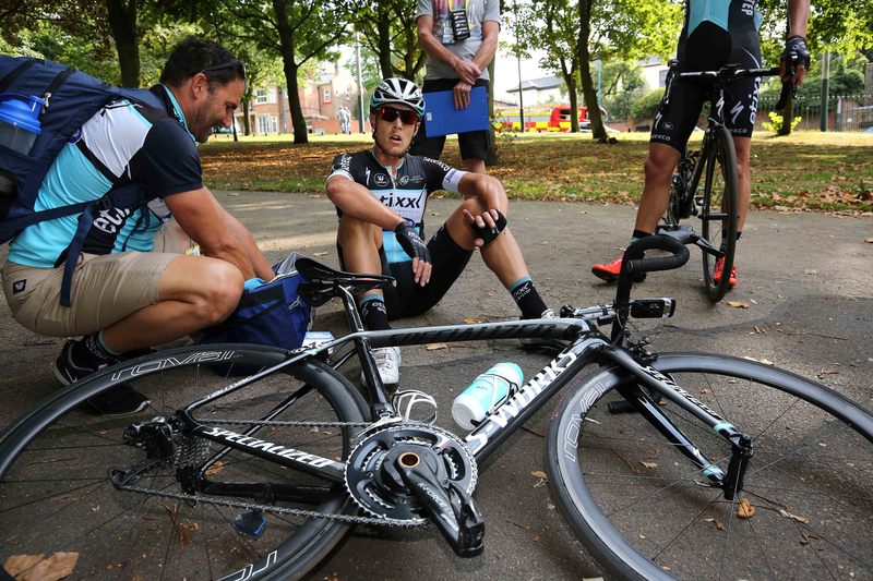 Tour of Britain - stage 6 - Cycling: 12th Tour of Britain 2015/ Stage 6
Arrival/ TRENTIN  Matteo (Ita) Celebration Joie Vreugde / 
Stoke-on-Trent - Nottingham (192.7Km)/
Rit Etape / Tour of Britain / (c)Tim De Waele 