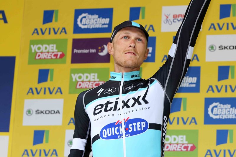 Tour of Britain - stage 6 - Cycling: 12th Tour of Britain 2015/ Stage 6
Podium/ TRENTIN  Matteo (Ita) Celebration Joie Vreugde /  
Stoke-on-Trent - Nottingham (192.7Km)/
Rit Etape / Tour of Britain / (c)Tim De Waele 