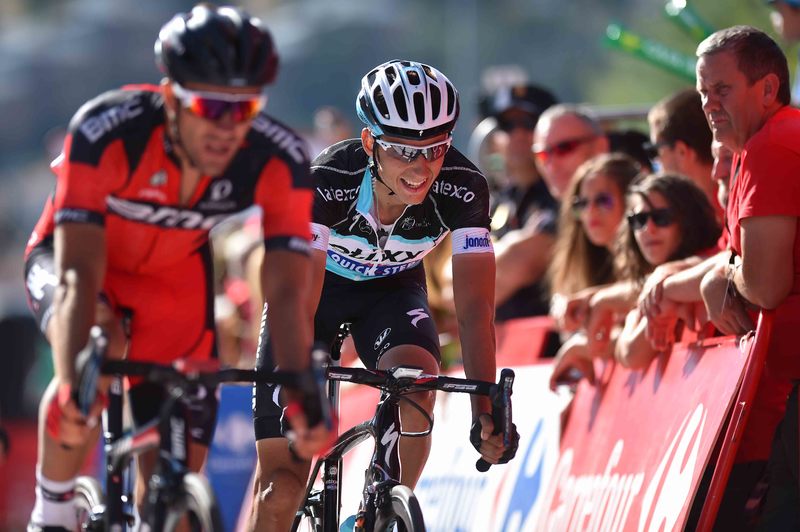Vuelta a España - stage 20 - Cycling: 70th Tour of Spain 2015 / Stage 20
Arrival / DE MARCHI Alessandro (ITA)/ VERONA Carlos (ESP)/ 
San Lorenzo de El Escorial - Cercedilla (175.8Km)/ 
Rit Etape / Vuelta Tour d'Espagne Ronde van Spanje /(c)Tim De Waele 