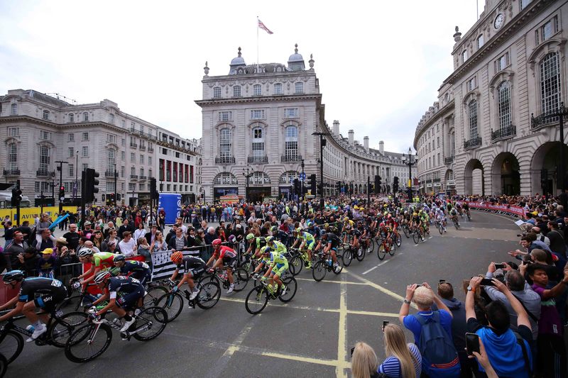 Tour of Britain - stage 8 - Cycling: 12th Tour of Britain 2015/ Stage 8
Illustration Illustratie / Regent Street / Peleton Peloton / Londen City Ville Stad / Landscape Paysage Landschap / 
London - London (86,8Km)/
Rit Etape / Tour of Britain / (c)Tim De Waele 