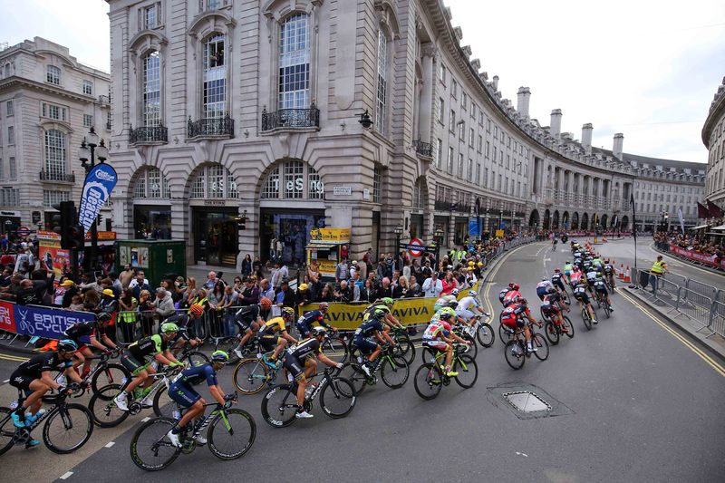 Tour of Britain - stage 8 - Cycling: 12th Tour of Britain 2015/ Stage 8
Illustration Illustratie / Piccadilly Circus Square / Peleton Peloton / Londen City Ville Stad / Landscape Paysage Landschap / 
London - London (86,8Km)/
Rit Etape / Tour of Britain / (c)Tim De Waele 