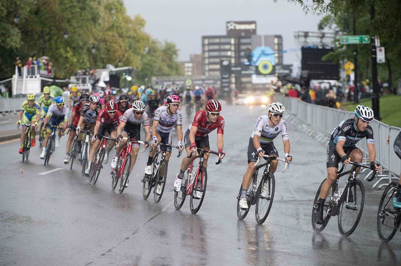 Grand Prix Cycliste de Montreal - Cycling: 6th Grand Prix Cycliste de Montreal 2015
KWIATKOWSKI  Michal (Pol) Champion Jersey/ 
Illustration Illustratie/ Peloton Peleton/ Landscape Paysage/ Montreal City Ville Stad / Rain Pluie Regen/ 
Montreal- Montreal (205.7Km)/
Grand Prix Montreal/ (c