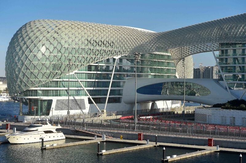 Abu Dhabi Tour - stage 4 - Cycling: 1th Abu Dhabi Tour 2015 / Stage 4
Illustration Illustratie / Landscape Paysage Landschap / Yas Marina Circuit / Boat/ 
Yas Marina Circuit - Yas Marina Circuit  (110Km)/ 
The Yas Stage Etape Rit / Ride To Abu Dhabi /©Tim De Waele