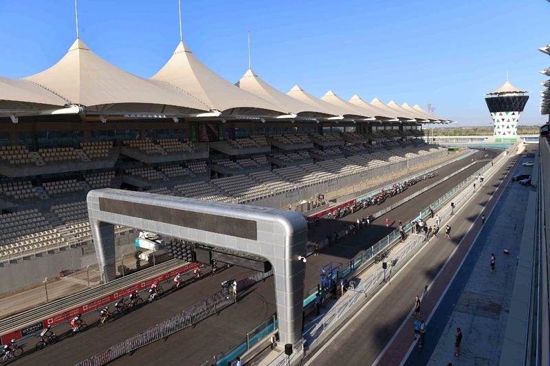 Abu Dhabi Tour - stage 4 - Cycling: 1th Abu Dhabi Tour 2015 / Stage 4
Illustration Illustratie / Peleton Peloton / Landscape Paysage Landschap / Yas Marina Circuit / 
Yas Marina Circuit - Yas Marina Circuit  (110Km)/ 
The Yas Stage Etape Rit / Ride To Abu Dhabi /©Tim De Waele